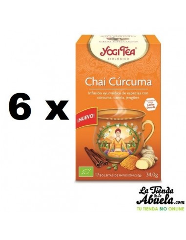 6 x Chai Cúrcuma bio 17 bolsitas...