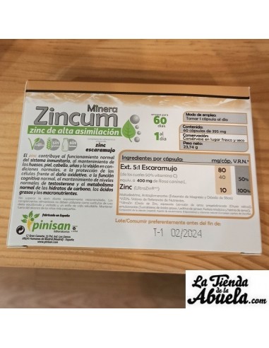 4 x Zincum 30 caps Pinisan