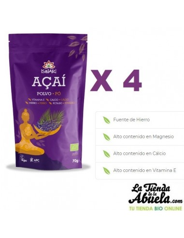 4 x ACAI LIOFILIZADO BIO 70gr ISWARI