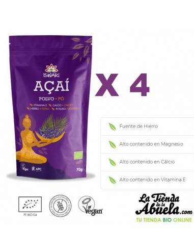 4 x ACAI LIOFILIZADO BIO 70gr ISWARI