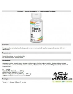 Vitamina D3 + K2 120 caps... 2