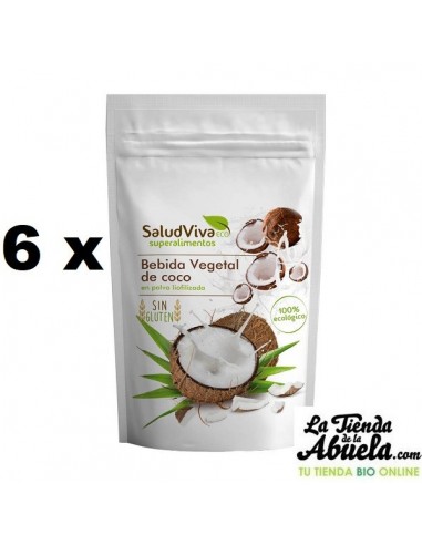 6 x Leche de coco bio 200gr Salud Viva