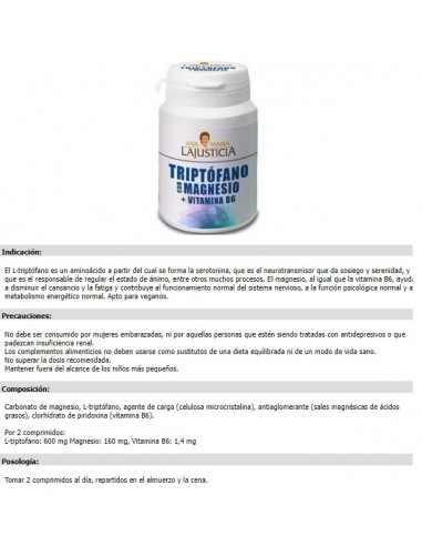 Triptofano con Magnesio 60 compr Ana...