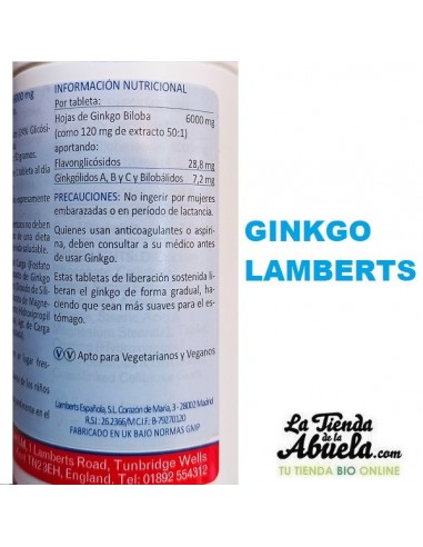 Ginkgo Biloba 6000 Alta Potencia...