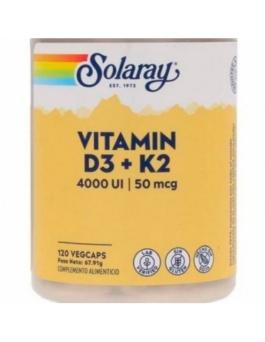 D3 + K2 120caps Solaray