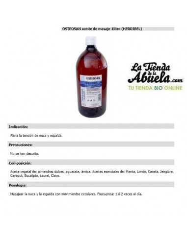 2 x OSTEOSAN aceite de masaje 1 litro...