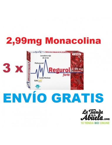 3 x REGUROL FORTE 2.9mg MONACOLINA...