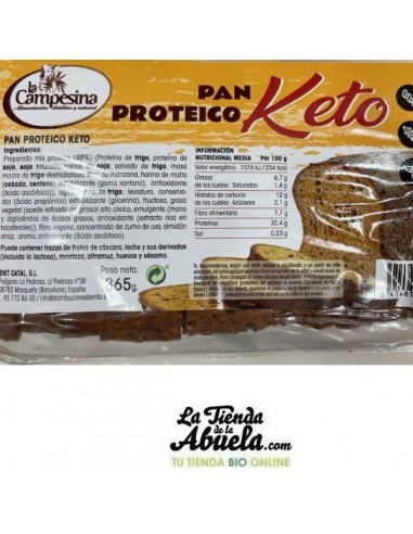 PAN PROTEICO KETO 365gr LA CAMPESINA