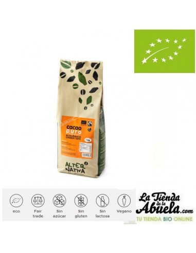 Cacao puro en polvo desgrasado bio 1...