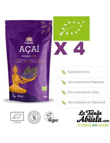 4 x ACAI LIOFILIZADO BIO 70gr ISWARI