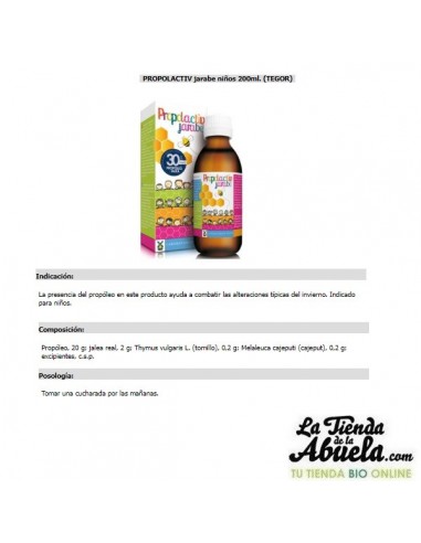 Propolactiv Jarabe 200ml Tegor