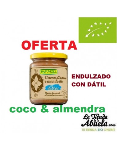 Crema de coco almendra y datil bio...