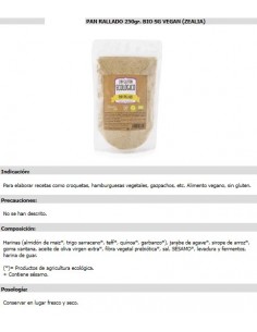Pan rallado sin gluten Zealia 2