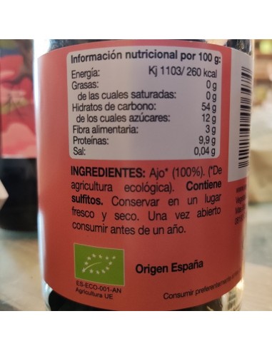 Ajo negro pelado bio 200gr Vegetalia