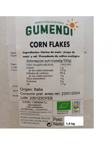 Flakes de maíz bio 1,5 kg HORECA