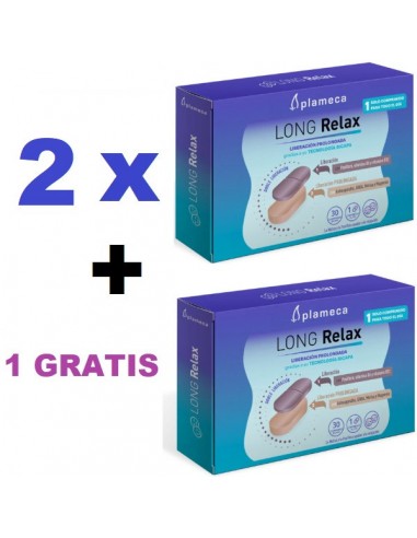 2 + 1 gratis Long Relax 30 compr Plameca