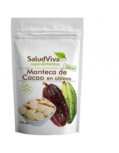 Manteca de cacao en obleas bio Salud...