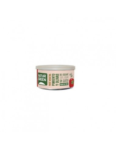 Pate vegetal pimiento olivas bio...