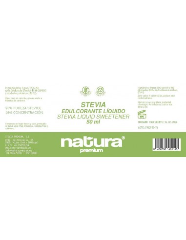Stevia líquida 250 ml Natura Premium