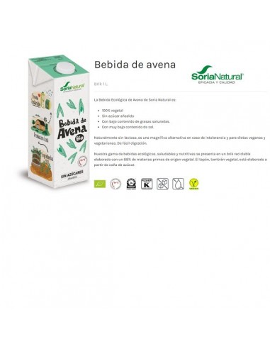 36 x Bebida de avena bio 1 litro...