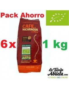 6 x Café en grano Bio 1 kg...