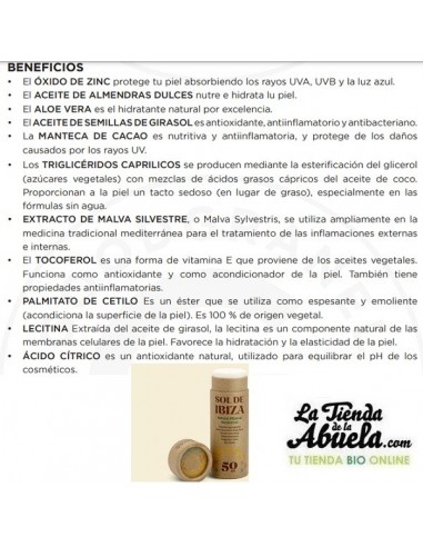 Protector solar sin perfume Sol de...