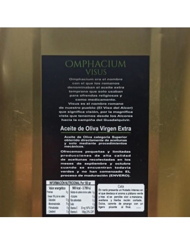 Aceite Oliva Virgen Extra OMPHACIUM...