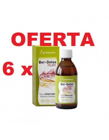6 x Ber Detox 250ml Plameca - sabor...