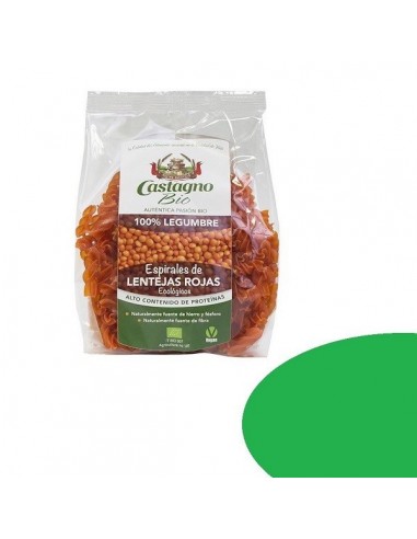 Espirales de lentejas rojas bio Castagno